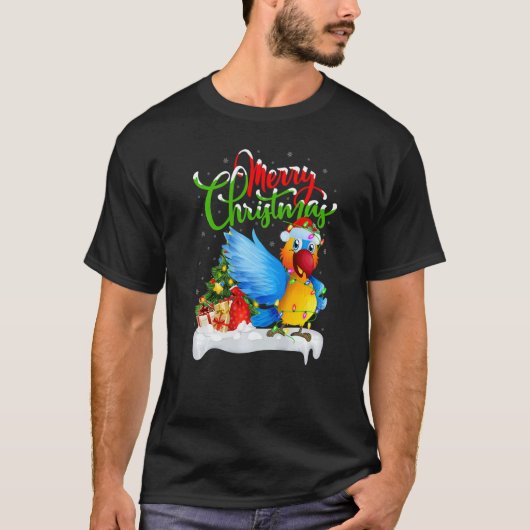Parrot Bird Xmas Decorations Santa Parrot Christm T-Shirt (Vorderseite)