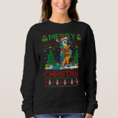 Parrot Bird Xmas Tree Ugly Santa Parrot Weihnachte Sweatshirt (Vorderseite)