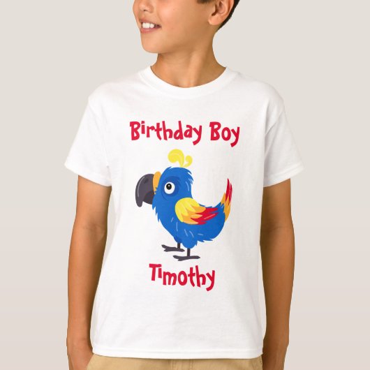 Parrot Birthday Boy T-Shirt (Vorderseite)
