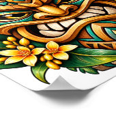 Parrot Bloom Tiki Poster (Ecke)