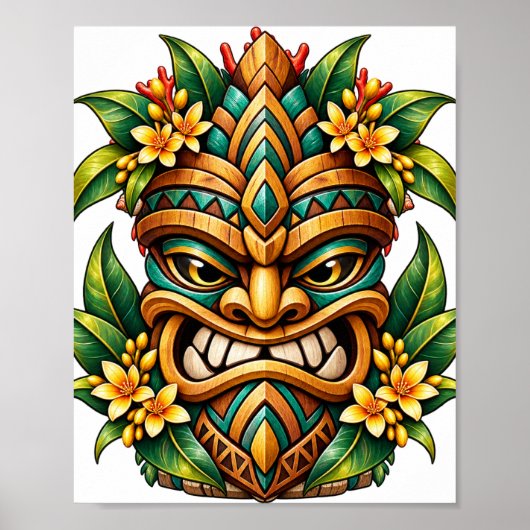 Parrot Bloom Tiki Poster (Vorne)