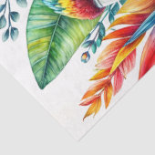 Parrot Botanische Aquarellkunst Seidenpapier (Ausschnitt)