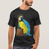 Parrot Businessman Briefcase T-Shirt (Vorderseite)
