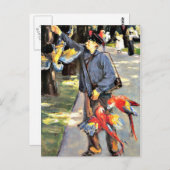 Parrot Caretaker in Artis, Max Liebermann Gemälde Postkarte (Vorne/Hinten)