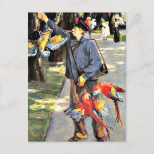 Parrot Caretaker in Artis, Max Liebermann Gemälde Postkarte