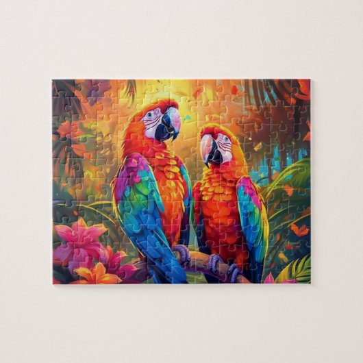 Parrot Cartoon Jigsaw Puzzle (Horizontal)