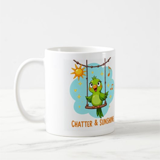 Parrot Chatter & Sunshine Laughter Kaffeetasse (Links)