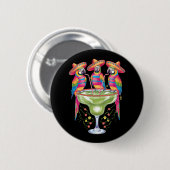 Parrot Cinco De Mayo Funny Drinks Mexican Fiesta Button (Vorne & Hinten)