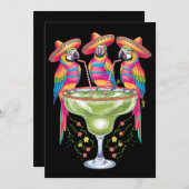 Parrot Cinco De Mayo Funny Drinks Mexican Fiesta Einladung (Vorne/Hinten)