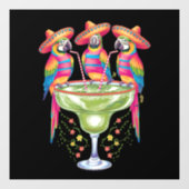 Parrot Cinco De Mayo Funny Drinks Mexican Fiesta Fensteraufkleber (Blatt)