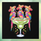 Parrot Cinco De Mayo Funny Drinks Mexican Fiesta Fensteraufkleber (Blatt 3)