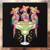 Parrot Cinco De Mayo Funny Drinks Mexican Fiesta Fensteraufkleber (Blatt 2)