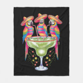 Parrot Cinco De Mayo Funny Drinks Mexican Fiesta Fleecedecke (Vorderseite)