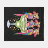 Parrot Cinco De Mayo Funny Drinks Mexican Fiesta Fleecedecke (Vorderseite (Horizontal))