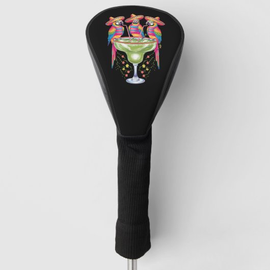 Parrot Cinco De Mayo Funny Drinks Mexican Fiesta Golf Headcover (Vorderseite)