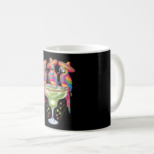 Parrot Cinco De Mayo Funny Drinks Mexican Fiesta Kaffeetasse (VorderseiteRechts)
