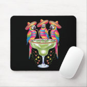 Parrot Cinco De Mayo Funny Drinks Mexican Fiesta Mousepad (Mit Mouse)