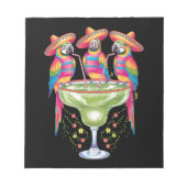 Parrot Cinco De Mayo Funny Drinks Mexican Fiesta Notizblock (Vorderseite)