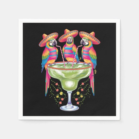 Parrot Cinco De Mayo Funny Drinks Mexican Fiesta Serviette (Vorderseite)