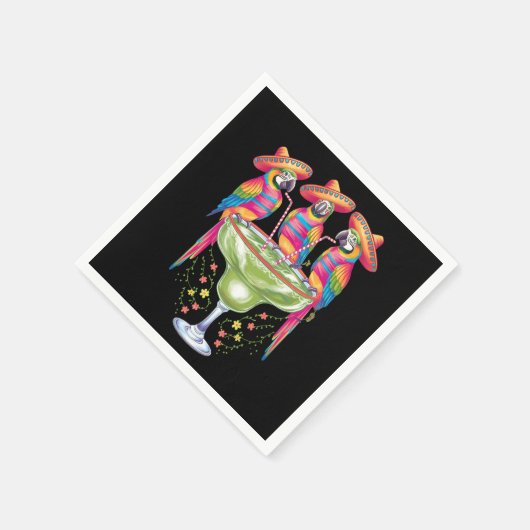 Parrot Cinco De Mayo Funny Drinks Mexican Fiesta Serviette (Ecke)