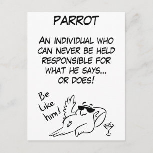 Parrot-Definition Postkarte