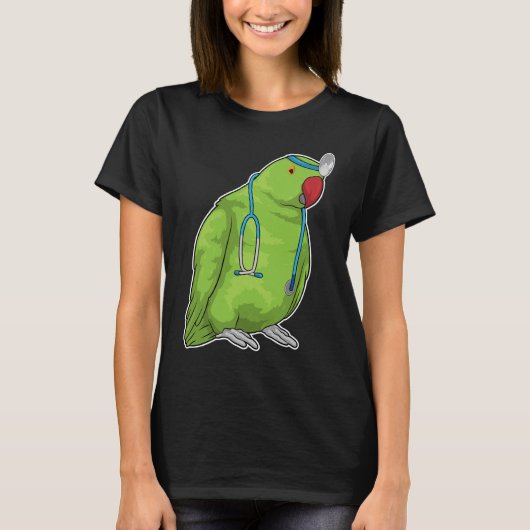 Parrot Doctor Stethoscope T-Shirt (Vorderseite)