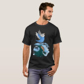 Parrot & Dragon Reflection I Blue Budgie Budgeriga T-Shirt (Vorne ganz)