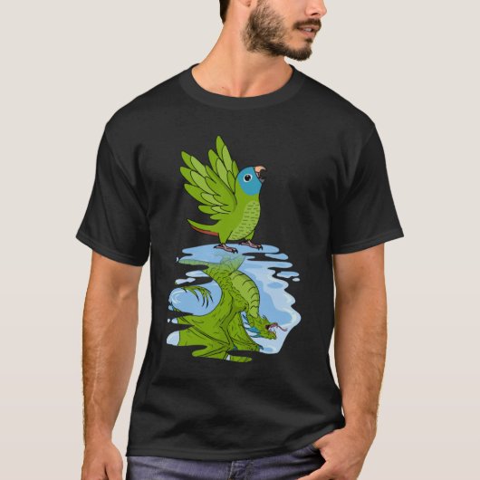 Parrot & Dragon Reflection I Blue Crowned Conture T-Shirt (Vorderseite)