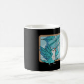 Parrot & Dragon Reflection I Blue Monte Parakeet Q Kaffeetasse (VorderseiteRechts)