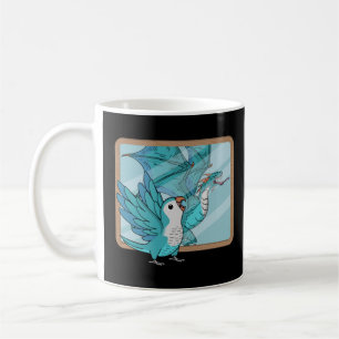Parrot & Dragon Reflection I Blue Monte Parakeet Q Kaffeetasse