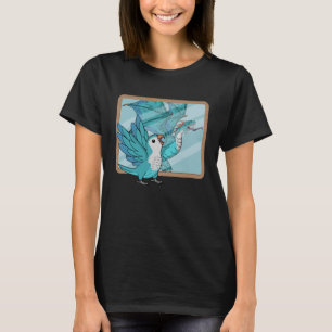 Parrot & Dragon Reflection I Blue Monte Parakeet Q T-Shirt