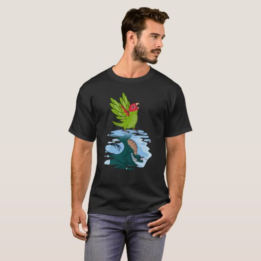 Parrot & Dragon Reflection I Cherry headed Conure T-Shirt (Vorne ganz)