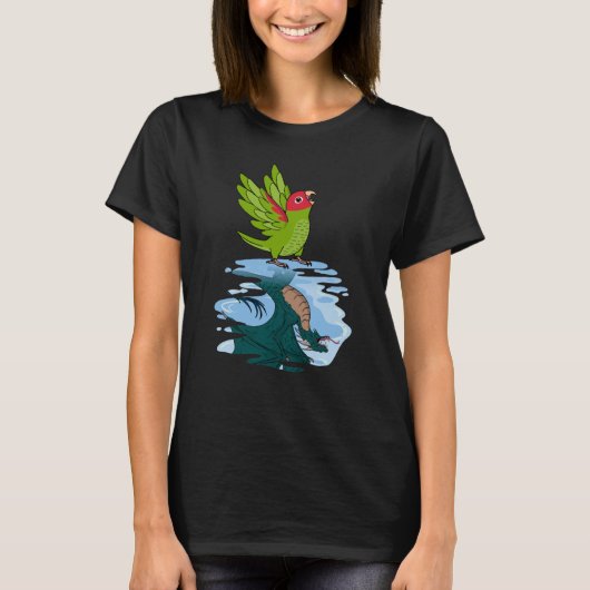 Parrot & Dragon Reflection I Cherry Kopfende Const T-Shirt (Vorderseite)