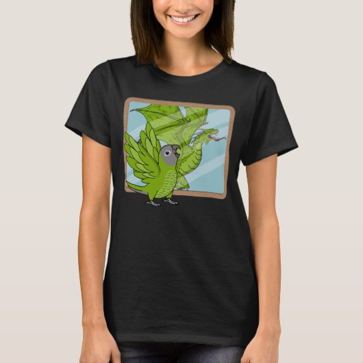 Parrot & Dragon Reflection I Dusky Kopfbedeckung T-Shirt (Vorderseite)