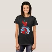 Parrot & Dragon Reflection I Green Winged Macaw T-Shirt (Vorne ganz)