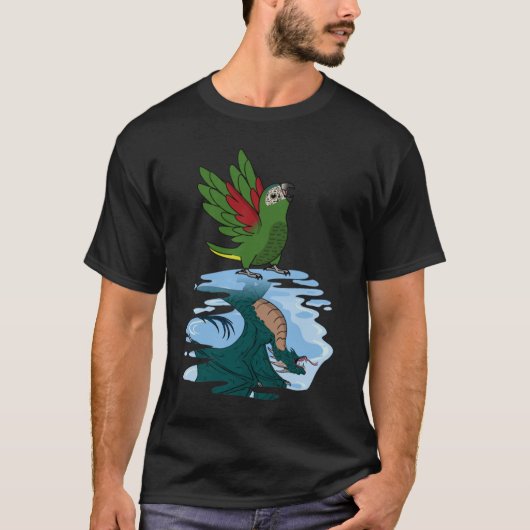 Parrot & Dragon Reflection I Hahns Macaw 2 T-Shirt (Vorderseite)
