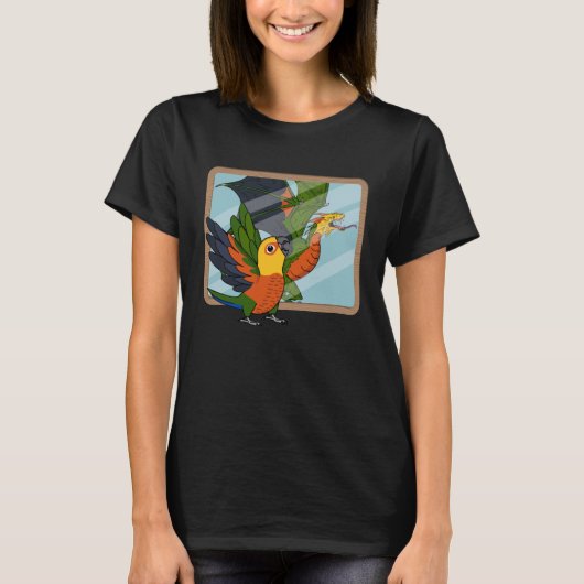 Parrot & Dragon Reflection I Jenday Construction 1 T-Shirt (Vorderseite)