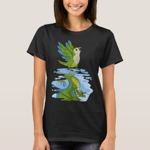 Parrot & Dragon Reflektion I Green Monk Parakeet Q T-Shirt