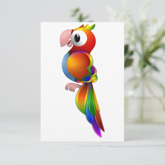 Parrot-Einladungen (Stehend Vorderseite)