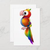 Parrot-Einladungen (Vorne/Hinten)