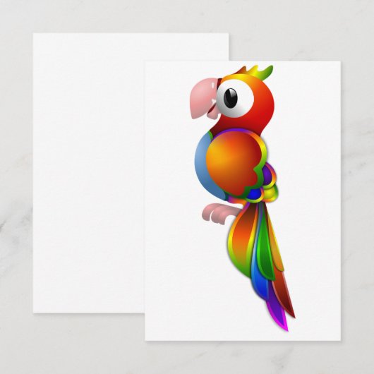 Parrot-Einladungen (Vorne/Hinten)