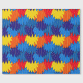 Parrot Feather Pattern Scarlet Macaw Geschenkpapier (Flach)