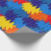 Parrot Feather Pattern Scarlet Macaw Geschenkpapier (Ecke)