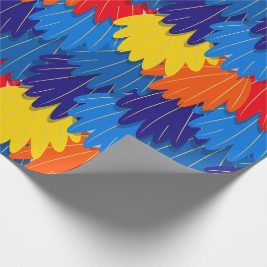 Parrot Feather Pattern Scarlet Macaw Geschenkpapier (Ecke)