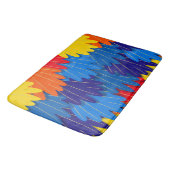 Parrot Feathers Scarlet Macaw Exotic Bird Muster Badematte (Schrägansicht)