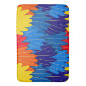 Parrot Feathers Scarlet Macaw Exotic Bird Muster Badematte (Vorderseite Vertikal)