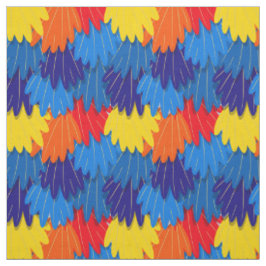 Parrot Feathers Scarlet Macaw Pattern Stoff