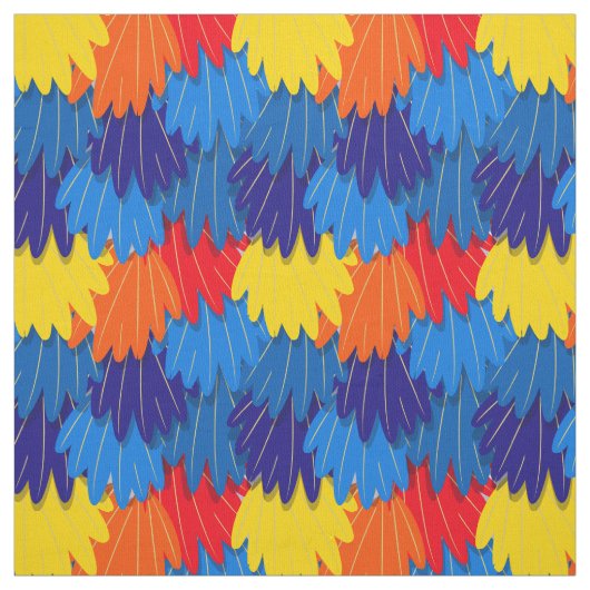 Parrot Feathers Scarlet Macaw Pattern Stoff (Muster)