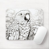 Parrot Friedlich Nature Prairie Sketch Zeichnend K Mousepad (Mit Mouse)