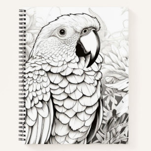 Parrot Friedlich Nature Prairie Sketch Zeichnend K Notizblock
